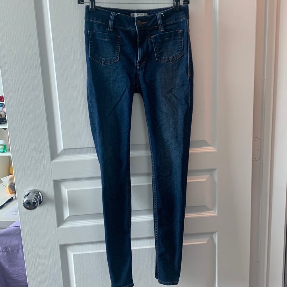 Free People High Waisted Skinny Jeans - Medium Wash - Size 24